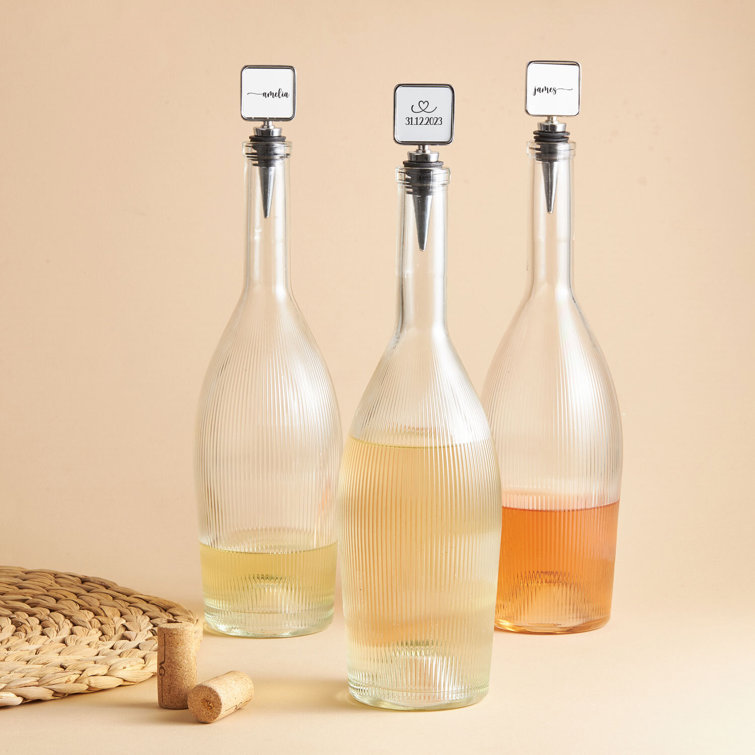 zarify Personalized Wine Bottle Cap Set 3 Pcs Wayfair.co.uk